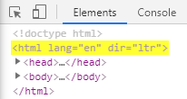 Selecting a direct child node from the DOM root element